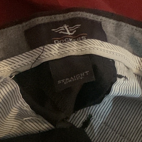 NWOT Dockers Straight Leg Pants Grey & Black - Picture 7 of 9